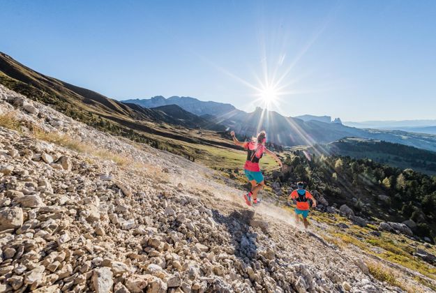 Trail running nel Running Park Seiser Alm-Alpe di Siusi