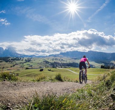 Giro in mountainbike sull'Alpe di Siusi