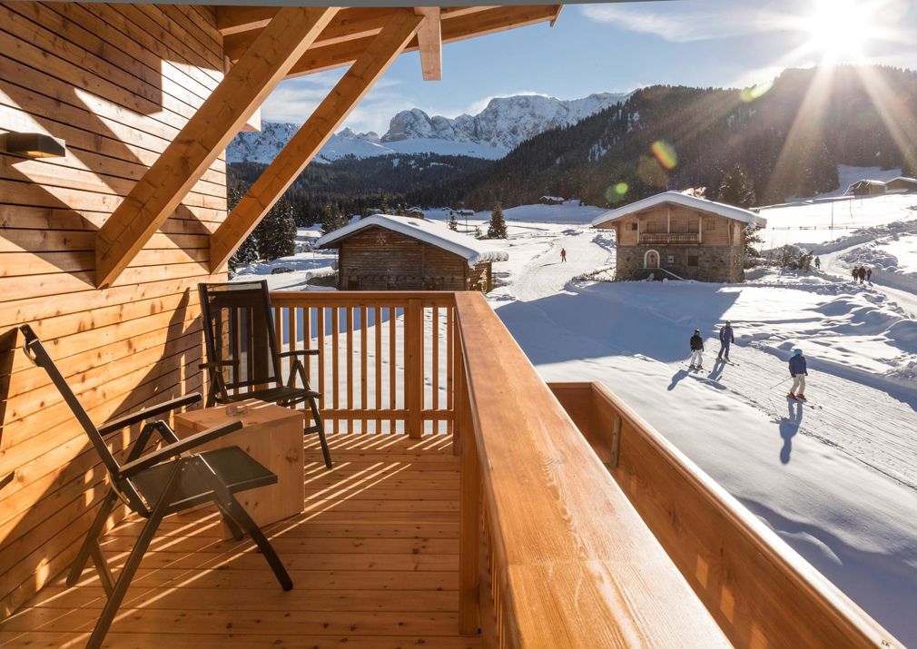 Ein Balkon im Winter